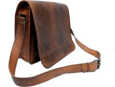 Leather Real Messenger Bag for Laptop Briefcase Satchel Men and 13 inch small  picture