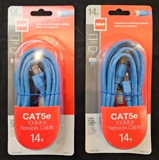RCA 14-Feet Cat5e Cable - Blue 2 Pack picture