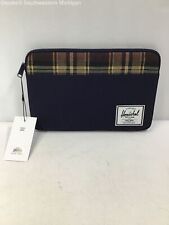 Herschel Supply Company Anchor 11/12 Laptop Sleeve Peacoat/Peacoat Plaid NEW picture