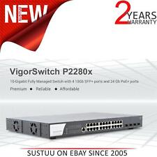Draytek Vigorswitch P2280X 24 Gigabit PoE+ Port Switch, 4x SFP+ 10GbE, Console picture