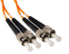 10 PACK LOT 1m ST-ST Duplex 62.5/125 OM1 Multimode Fiber Patch Cable Orange 3FT picture