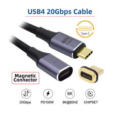 CABLECY Magnetic Connector USB4 Cable 20Gbps with 100W Charging 90 Degree Angled picture