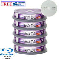 50 Pack Smartbuy Blu-ray BD-R BDR DL Dual Layer 6X 50GB Blank Logo Record Disc picture