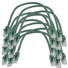 QTY 10 GREEN Monoprice Flexboot Cat5e Ethernet Cable RJ45 .5 ft 6inch NEW picture