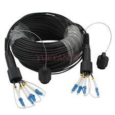 200M LC-LC SM 4 Strand Armored Field TPU Optic Patch Cord Cable Waterproof Head picture