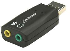 Manhattan USB-A Sound Adapter, USB-A to 3.5 mm Mic-in and Audio-Out ports, 480 M picture