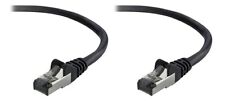 2 CDW Belkin 10' CAT 5e Patch Cable Black NEW picture