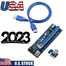 Lot OF 1-25 PCI-E Riser Card PCIe 1x to 16x GPU Data Cable for Bitcoin Mining US picture