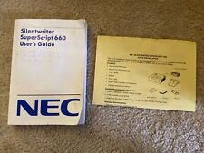 Vintage SILENTWRITER Superscript 660 User's Guide 1990 NEC Technologies Manual picture