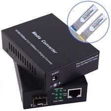 A Pair Of 1.25G Gigabit Ethernet Fiber Media Converters With Sfp Lc Single Cor picture