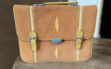 Los Altos Boots Collection Authentic Stingray Leather Light Brown Briefcase picture