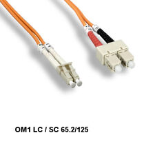 Kentek 5 Meter OM1 62.5/125 Fiber Optic Cable LC/SC Multi-Mode Duplex UPC/UPC picture