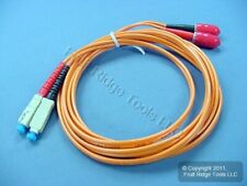 2M Leviton Fiber Optic Multi-Mode Duplex Patch Cable Cord ST SC 62mic CTD62-02M picture