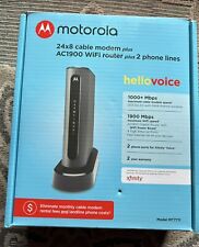 Motorola  24X8 Cable Modem Plus AC 1900 Router  Plus 2 Phone Lines (Pre-owned) picture