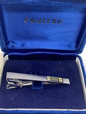 Fujitsu Limited Tiny Giant Tie Clip With Memory Chip Clip Stamped Silver picture