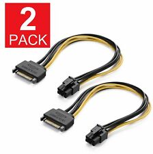 15pin SATA Power to 6pin PCIe PCI-e PCI Express Adapter Cable for Video Card picture