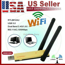 NEW 150/300/600/1200 Mbps  2.4/5Ghz USB WiFi Network Adapter Antenna 802.11 LOT picture