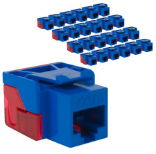 ICC CAT6 RJ45 Keystone Jack for EZ® Style, Blue, 25-Pack picture