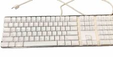 APPLE WIRED KEYBOARD W/ NUMERIC KEYPAD A1048 - CURVED, USB PORTS, WHITE/CLEAR picture