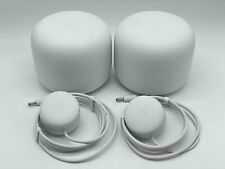 Google H2D Nest Wi-Fi Router w/ Power Cables Snow Lot of 2 Used picture
