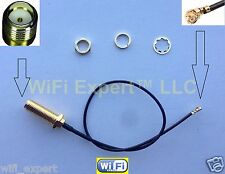 1x Long Thread 1.37 U.FL Mini PCI to SMA Pigtail Antenna WiFi GPS Cable 8 Inches picture