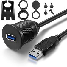 ICESPRING USB 3.0 Male to Female AUX Flush Mount Extension Cable for Car Truc... picture