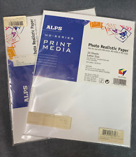 [LOT of 2] Alps MD-Series Photo Realistic Paper 20 Sheets p/n 105720-00 picture