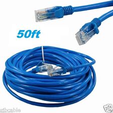 50ft Cat5 Patch Cord Cable 500mhz Ethernet Internet Network LAN RJ45 UTP Blue US picture