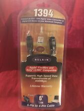 Belkin 4 Pin to 4 Pin 6 feet Apple - FireWire - Sony - i.Link High Speed Cable  picture