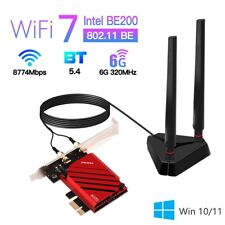 Desktop PCI-E WiFi 7 Card Intel BE200 Tri-Band 8774Mbps BT5.4 Network Adapter PC picture