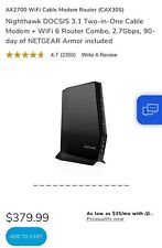 NIGHTHAWK Two-in-One Cable Modem + WiFi 6 Router Combo picture