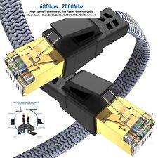 Braided 6FT-35FT  Heavy Duty Cat8 Ethernet Cable Super Speed 40Gbps/2000Mhz RJ46 picture