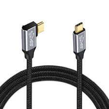 Cablecy Right Angled 90 Degree Data Cable Type-C USB-C Male to Male USB3.1 100W picture