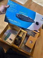 New Vintage Logitech Cordless Elite Duo Wireless Keyboard Mouseman Optical Mouse picture