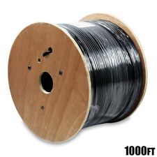 1000FT Cat5e Outdoor Network Ethernet UTP CMX Direct Burial Cable Copper Black picture