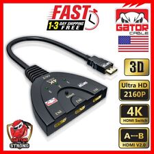 3 Port 4K HDMI 2.0 Cable Auto Splitter Switch Switcher 3x1 Adapter HUB 3D 3 to 1 picture
