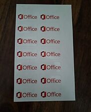 20X QUALITY MICROSOFT OFFICE 365/2024 LOGO STICKER GLOSY 33x20MM FOR  PC/LAPTOP picture