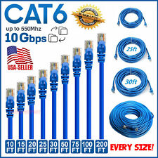 CAT 6 Ethernet Cable Lan Network CAT6 Internet Modem Blue RJ45 Patch Cord LOT picture