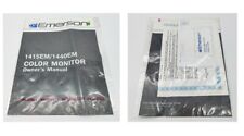 VTG Sealed EMERSON 1415EM/1440EM Owners Manual Computer Monitor w/ Warranty Card picture