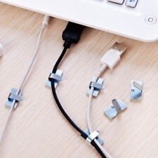 12pcs Adhesive Cable Clips Wire Holder Metal Cord Management for Home Office picture