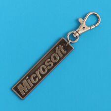 Genuine Metal Microsoft Computer Logo Keyring Key Chain picture
