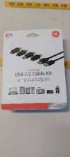 Ge Jasco 33758 6' Universal Usb 2.0 Cable Kit New picture