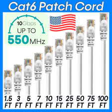 White Cat6 Patch Cord Network Cat6 Cable Ethernet Router Cable Internet RJ45 LOT picture