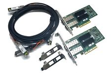  Network Kit 2x Mellanox MNPH29D-XTR ConnectX-2 Dual Port 10Gbe SFP+ 2x 3m Cable picture