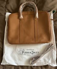 Perrier Jouet Champagne Leather Laptop Bag With Cloth Protective Bag *BRAND NEW* picture
