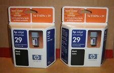 NEW ~  HP 29 Black Inkjet Ink Cartridges  51629A  ~ Lot of 2 Boxes picture