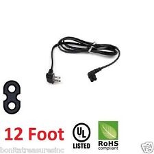 12 Ft foot Feet angled AC power cord figure 8 2 prong For Samsung TV UN65KS8500  picture