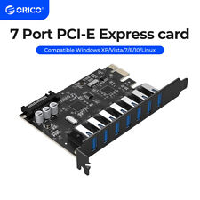 ORICO 7 Port PCI-E to USB 3.0 HUB PCI-Express Expansion Card Adapter for Win7 PC picture