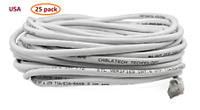 25pcs PTC Cat 6 Patch White Ethernet Internet LAN Network Cable 50 ft. Lot 25pcs picture