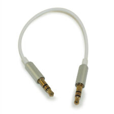 6inch EXTRA SLIM 3.5mm Mini-Stereo TRS Male to Male Gold Plated Cable  Whi picture